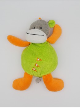 DOUDOU ANE GRIS VERT ORANGE