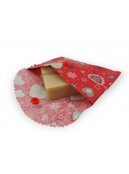 Pochette de voyage à savon - imperméable - Rouge cœurs