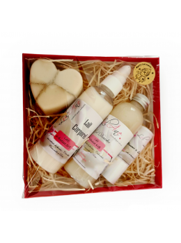 Coffret rouge au lait d'ânesse - gamme voyage