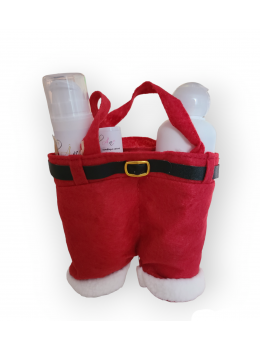 Pantalon père noël, coffret lait d'ânesse