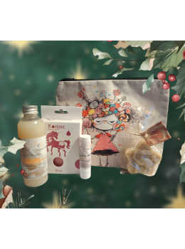 Trousse de toilette collection petite fille  - cosmétiques lait d'ânesse
