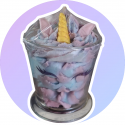 BOUGIE GOURMANDE Licorne - 150GR - PARFUM SUCRE D'ORGE