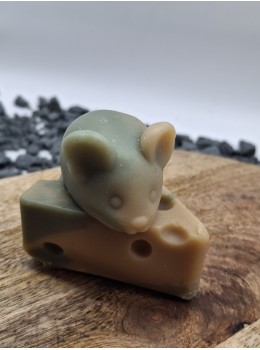 Savon souris + fromage - 20% lait d'ânesse - monoï