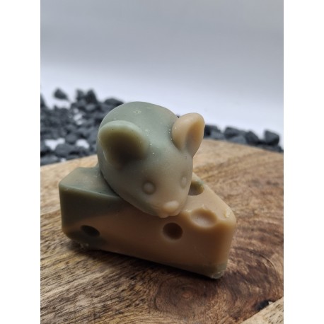 Savon souris + fromage - 20% lait d'ânesse - monoï