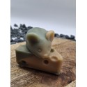 Savon souris + fromage - 20% lait d'ânesse - monoï