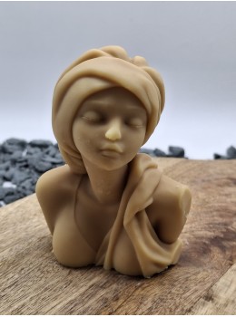 Savon buste femme turban - 20% lait d'ânesse - 140g - Miel