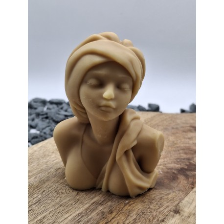 Savon buste femme turban - 20% lait d'ânesse - 140g - Miel