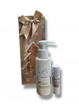 SACHET NOEL - DEMAQUILLANT (au choix) + BAUME A LEVRES