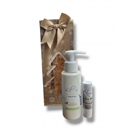 SACHET NOEL - DEMAQUILLANT (au choix) + BAUME A LEVRES