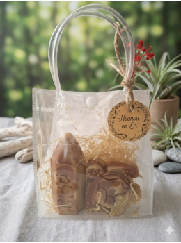 Sac  + 1 savon crayon 90gr + 1 savon tortue 90gr