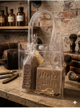 Merci MAITRE / Sac + 1 savon maitre 100gr + 1 savon crayon 90gr